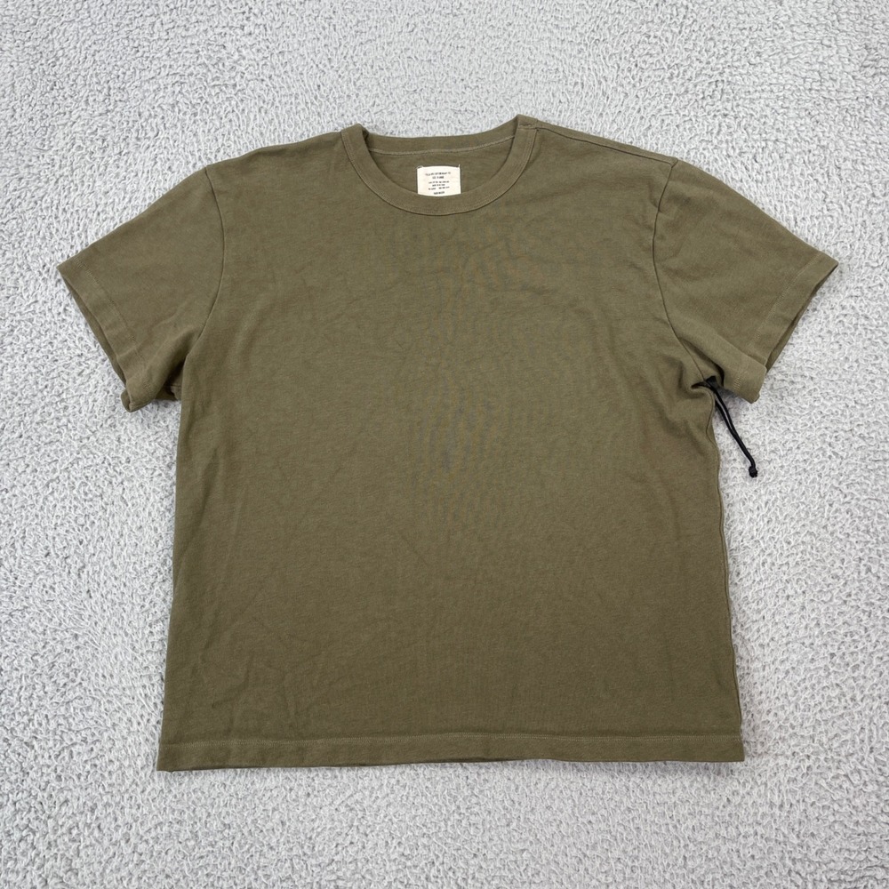 Buck Mason Field-Spec Cotton Heavy Tee Mens XL Olive Green Short Sleeve - NWOT